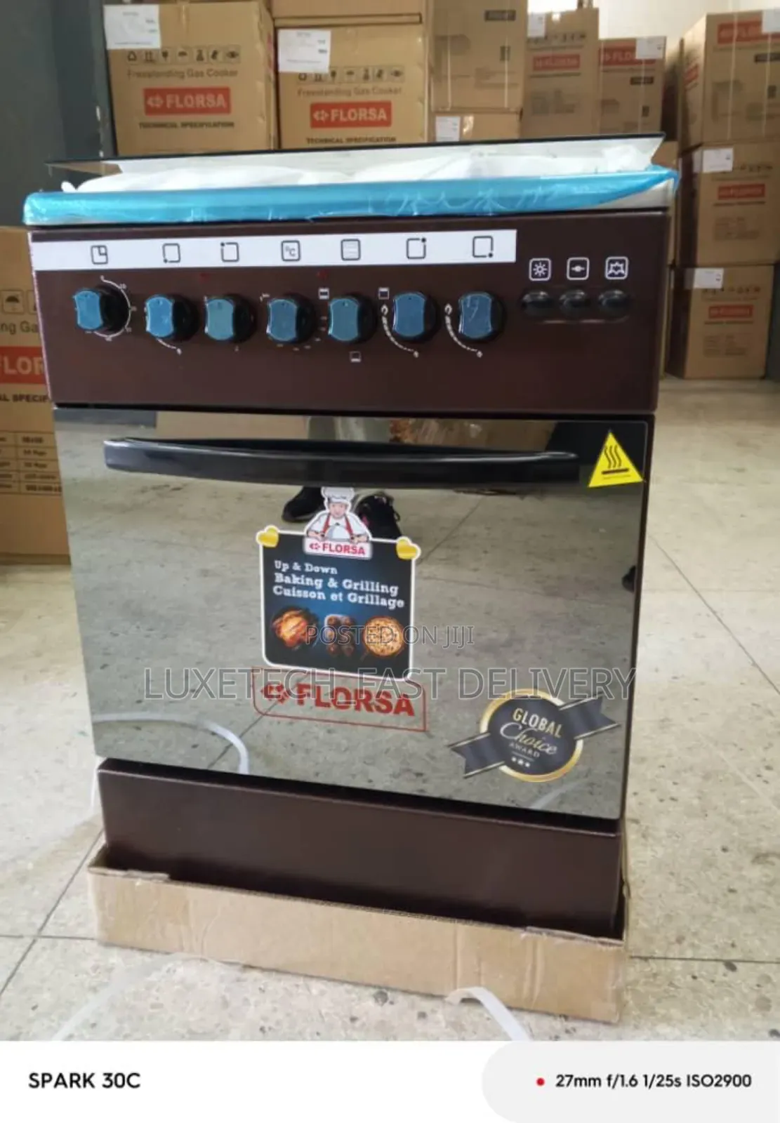 Florsa 60x60 Cooker With 3 Gas, 1 Electric and Electric Oven