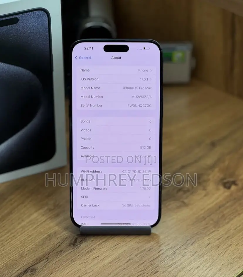 New Apple iPhone 15 Pro Max 256 GB Blue