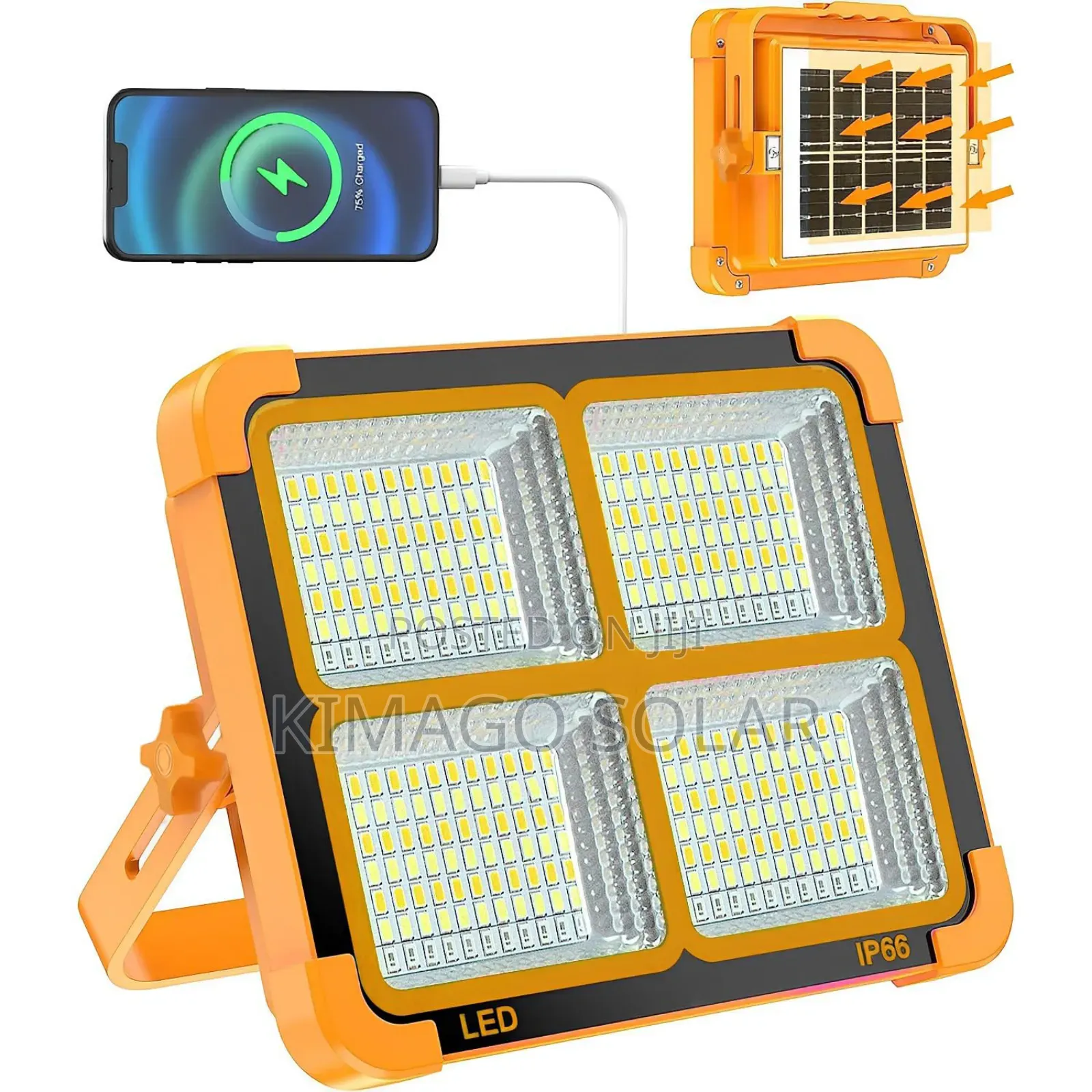 Taa Ya Kisasa Ya Solar 100w Charge Simu Yako Pia