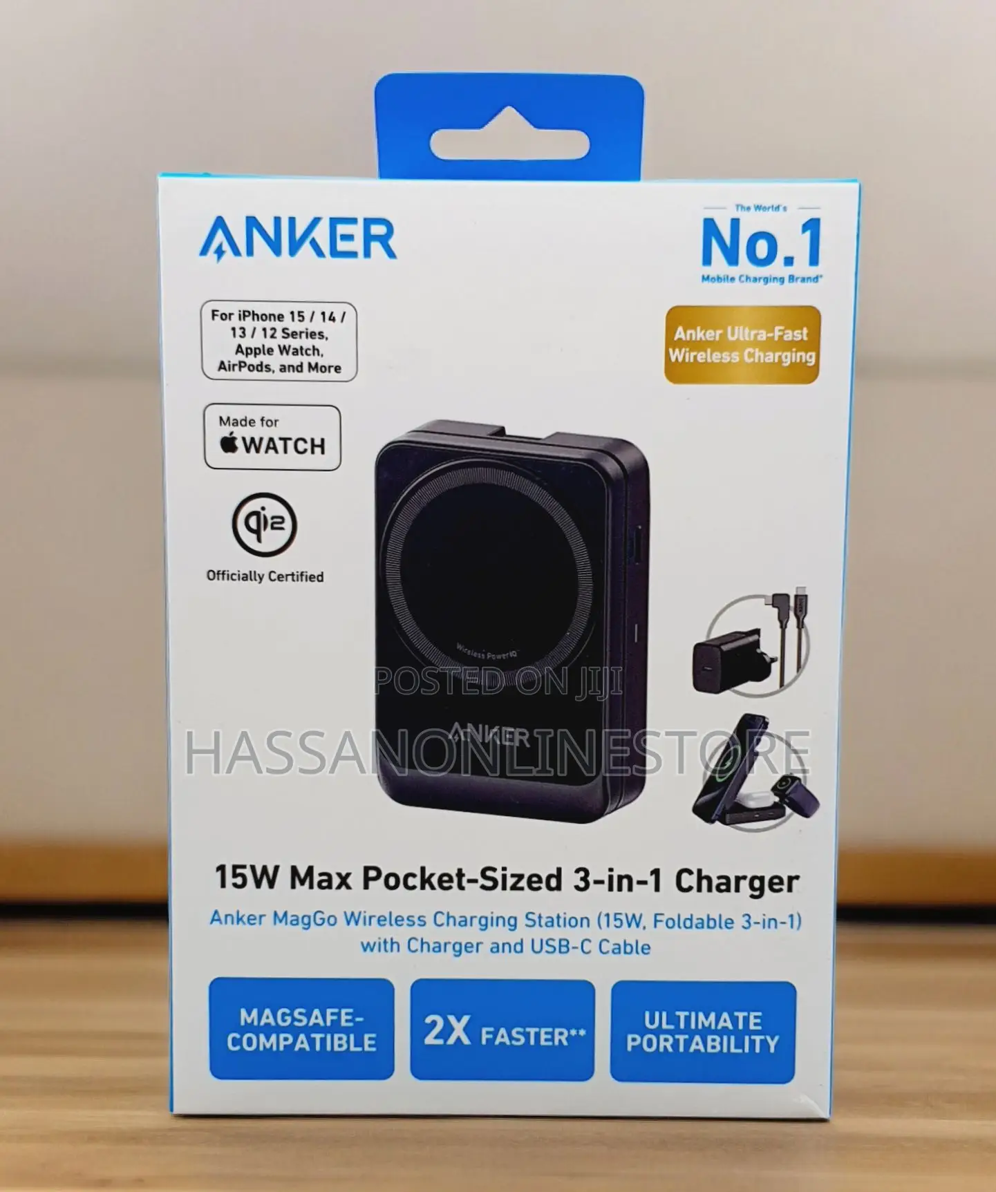 Anker Maggo 15w Max Pocket-Sized 3-in-1 Charger