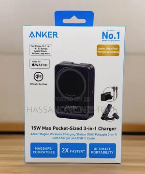 Anker Maggo 15w Max Pocket-Sized 3-in-1 Charger