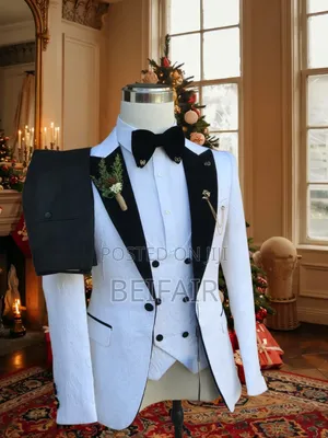 Brand New Black and White Suit