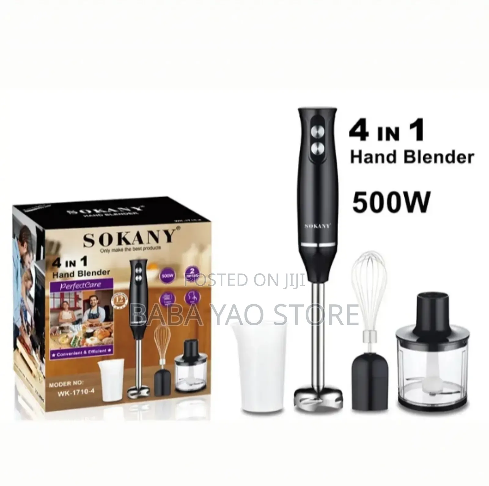 4in1 Sk768-4 Multi Function Kitchen Master Handheld Blender.