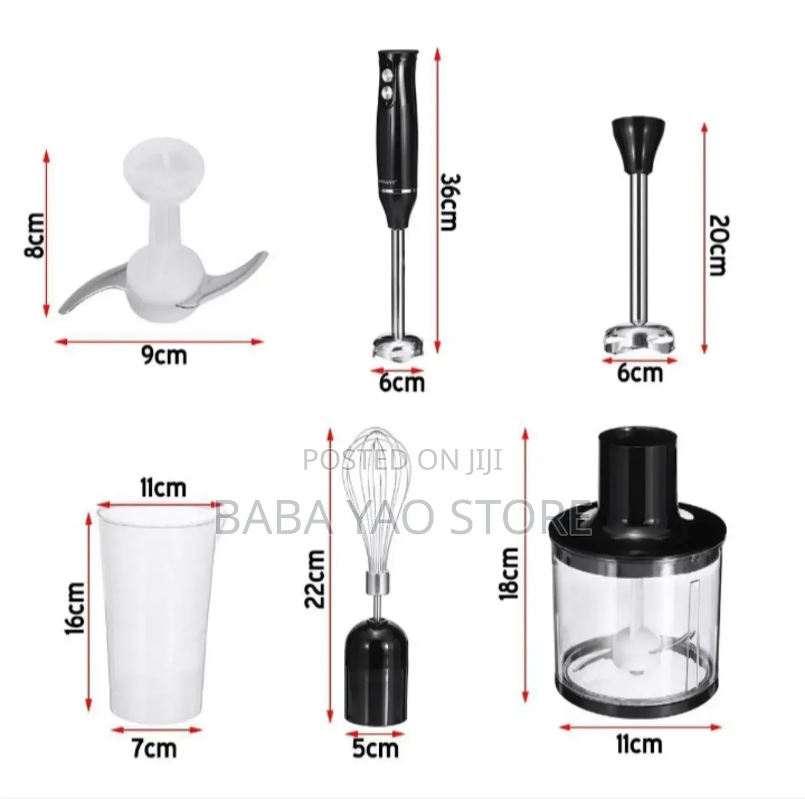 4in1 Sk768-4 Multi Function Kitchen Master Handheld Blender.