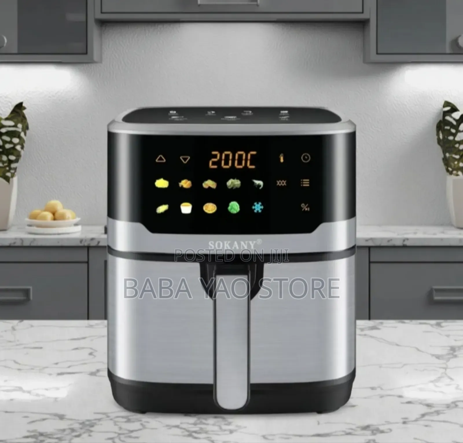 Sk-10048 New Screen Cookware Oil Free Healthy 7.5l Airfryer