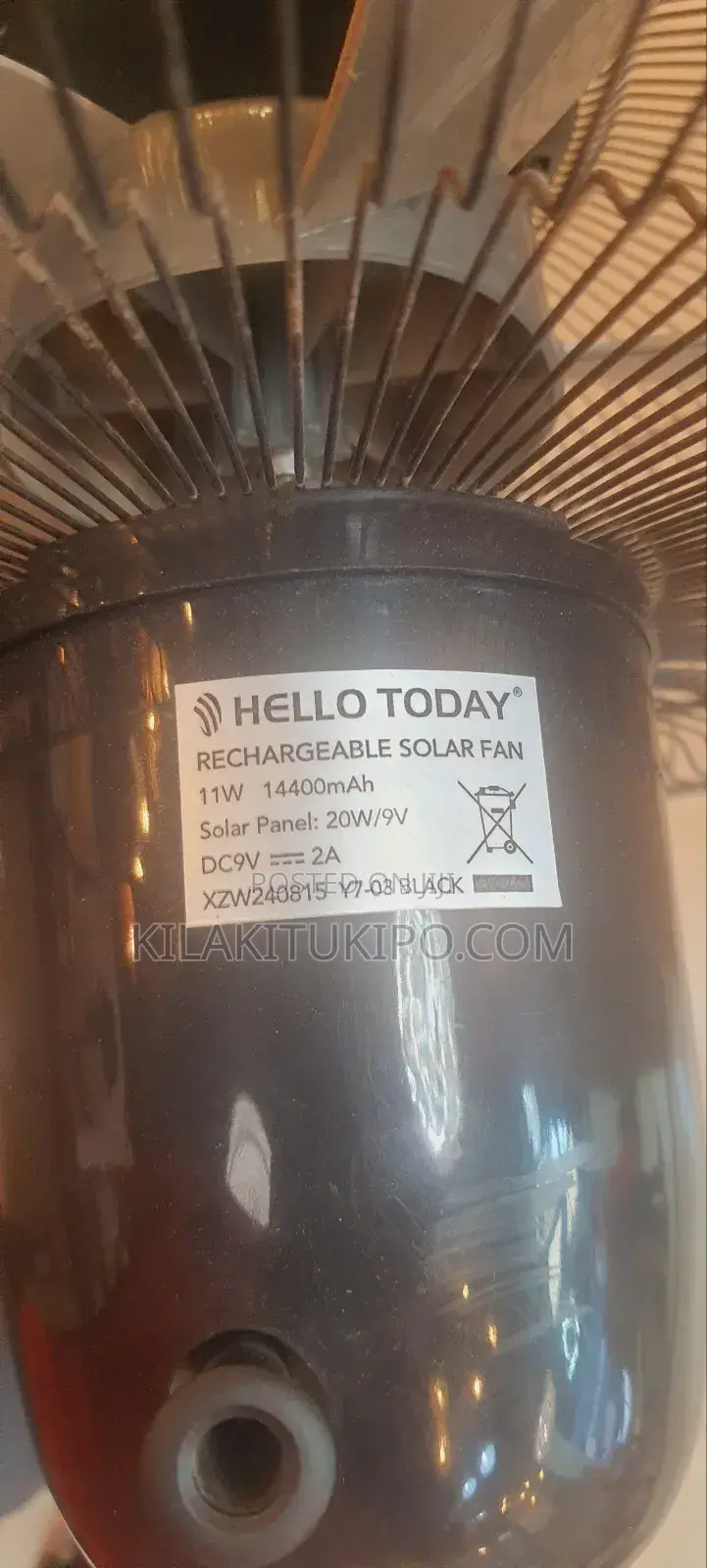 Hello Today Rechargeable Fan Ac/Dc