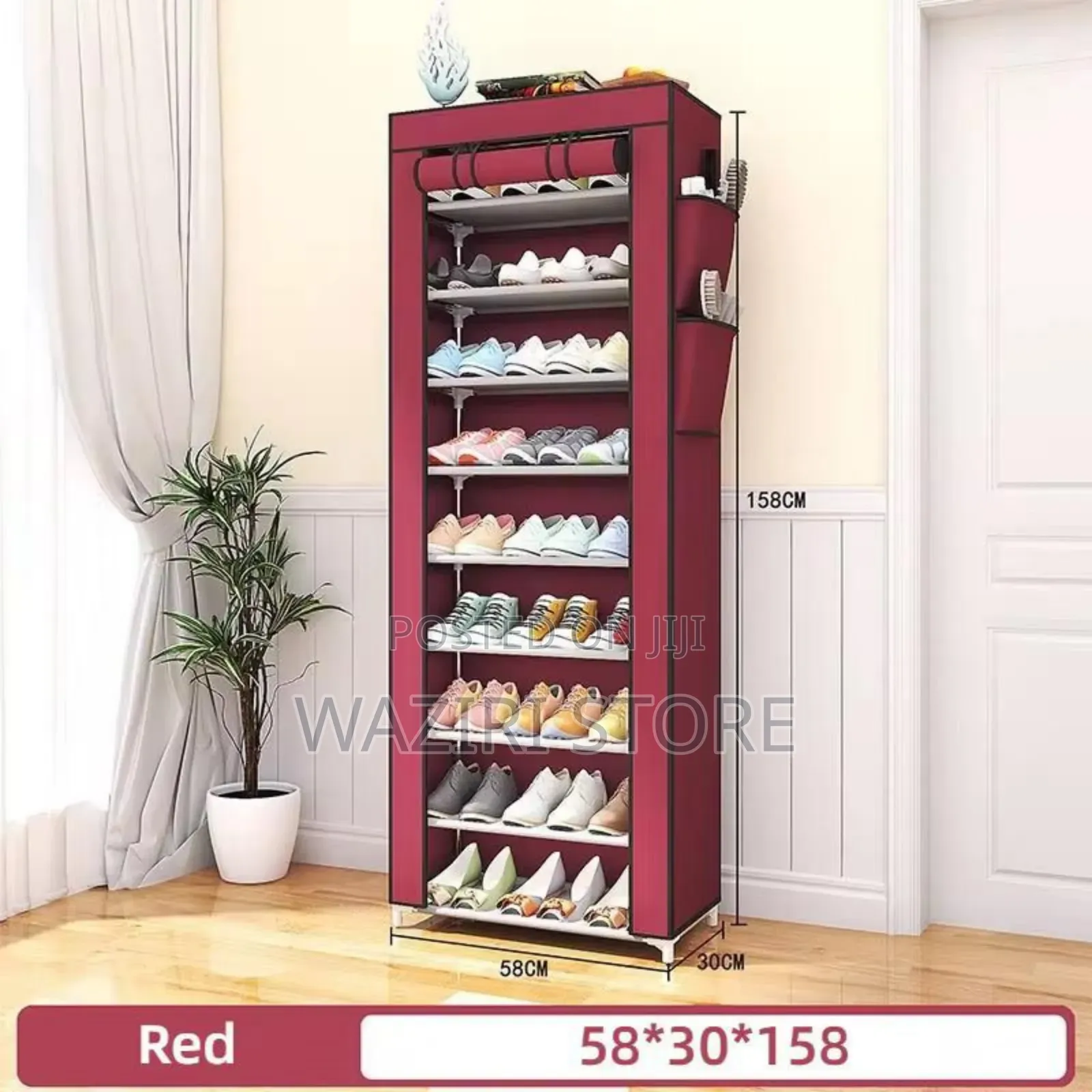 Zipper Shoescabinet.Size (10 Layers Inabeba 30+ Pairs )