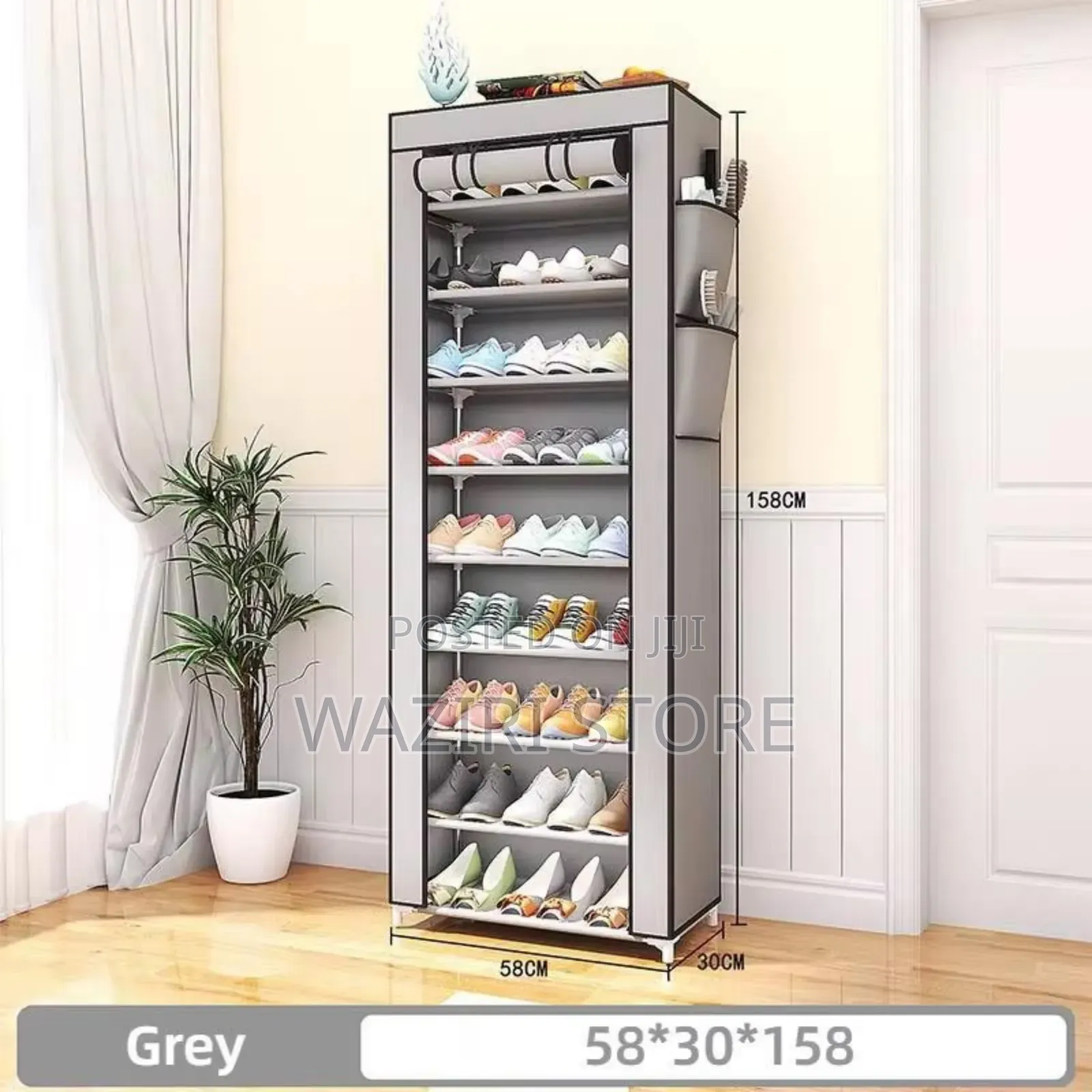 Zipper Shoescabinet.Size (10 Layers Inabeba 30+ Pairs )