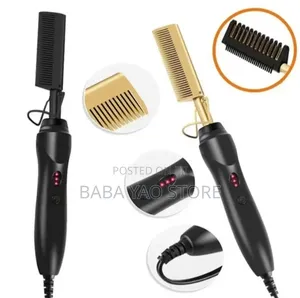 High-Heat Ceramic Comb Hairstraightner Electric Hot Comb