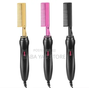 High-Heat Ceramic Comb Hairstraightner Electric Hot Comb
