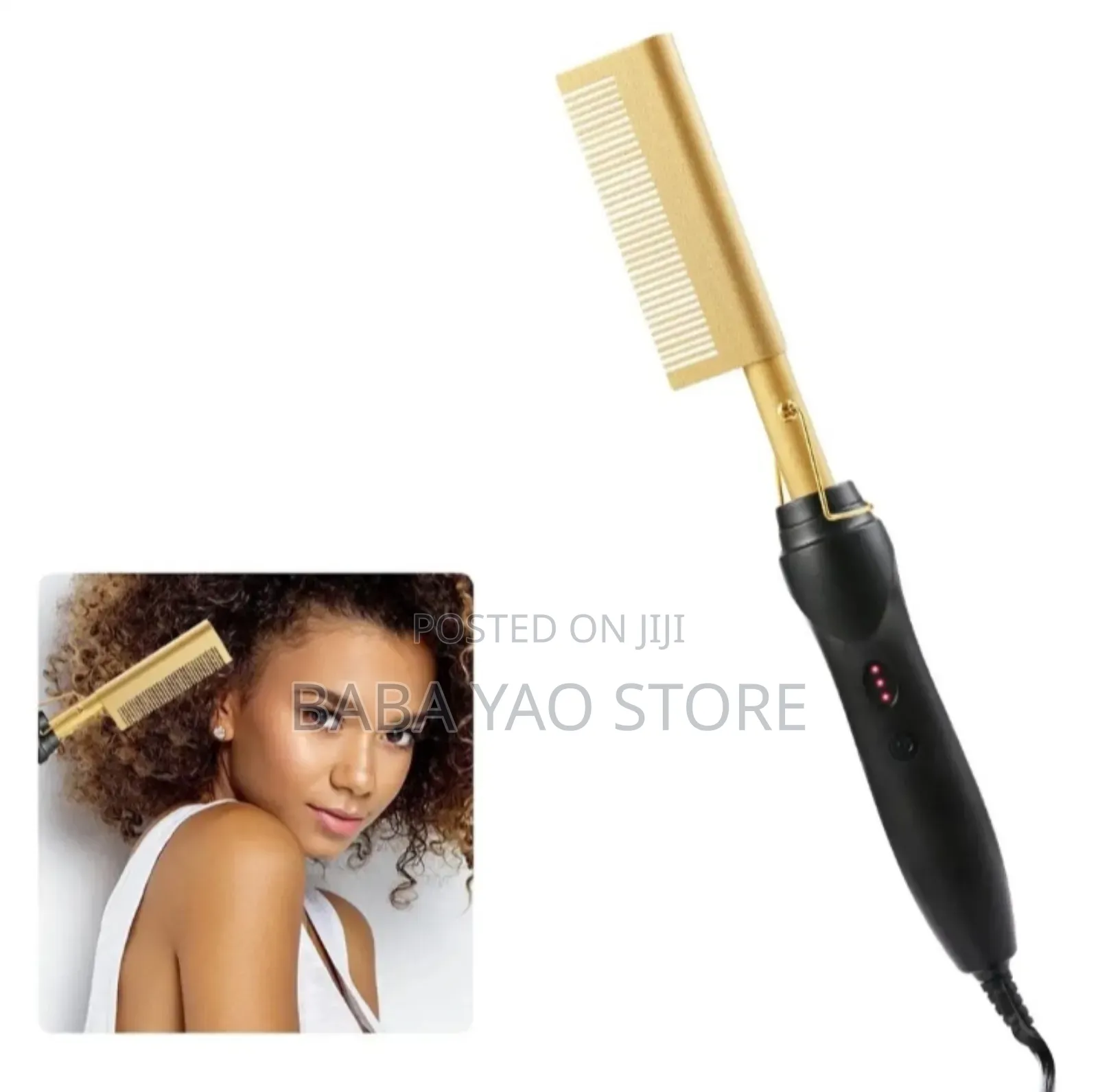 High-Heat Ceramic Comb Hairstraightner Electric Hot Comb
