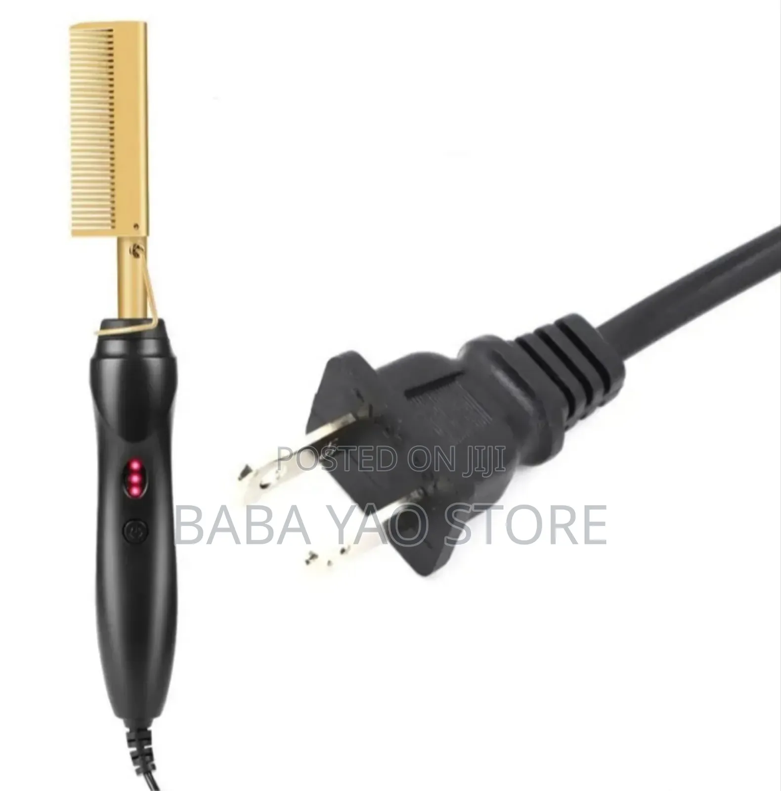 High-Heat Ceramic Comb Hairstraightner Electric Hot Comb