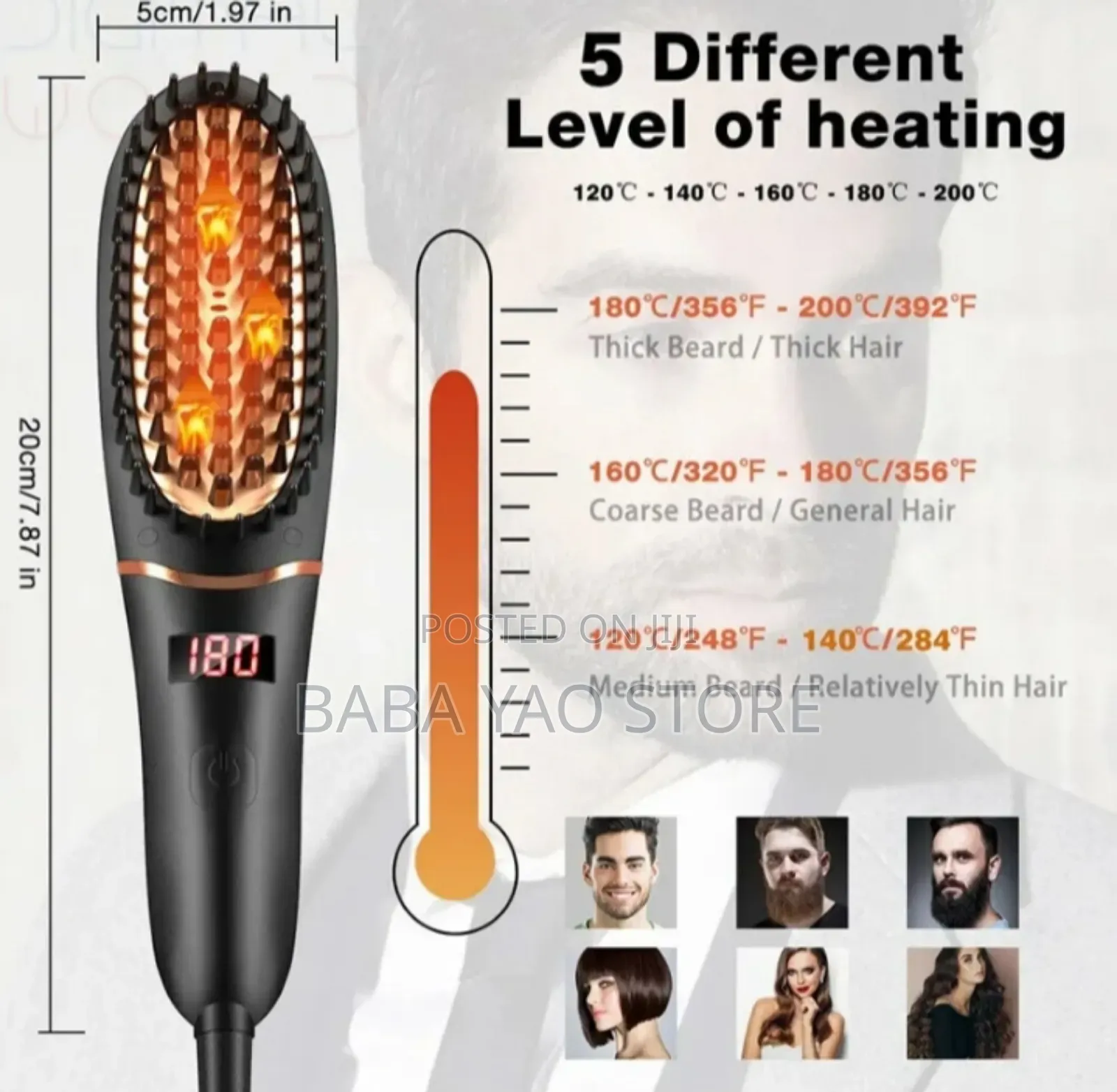 Multi Functional Hair Straightener Brush 100% Original.