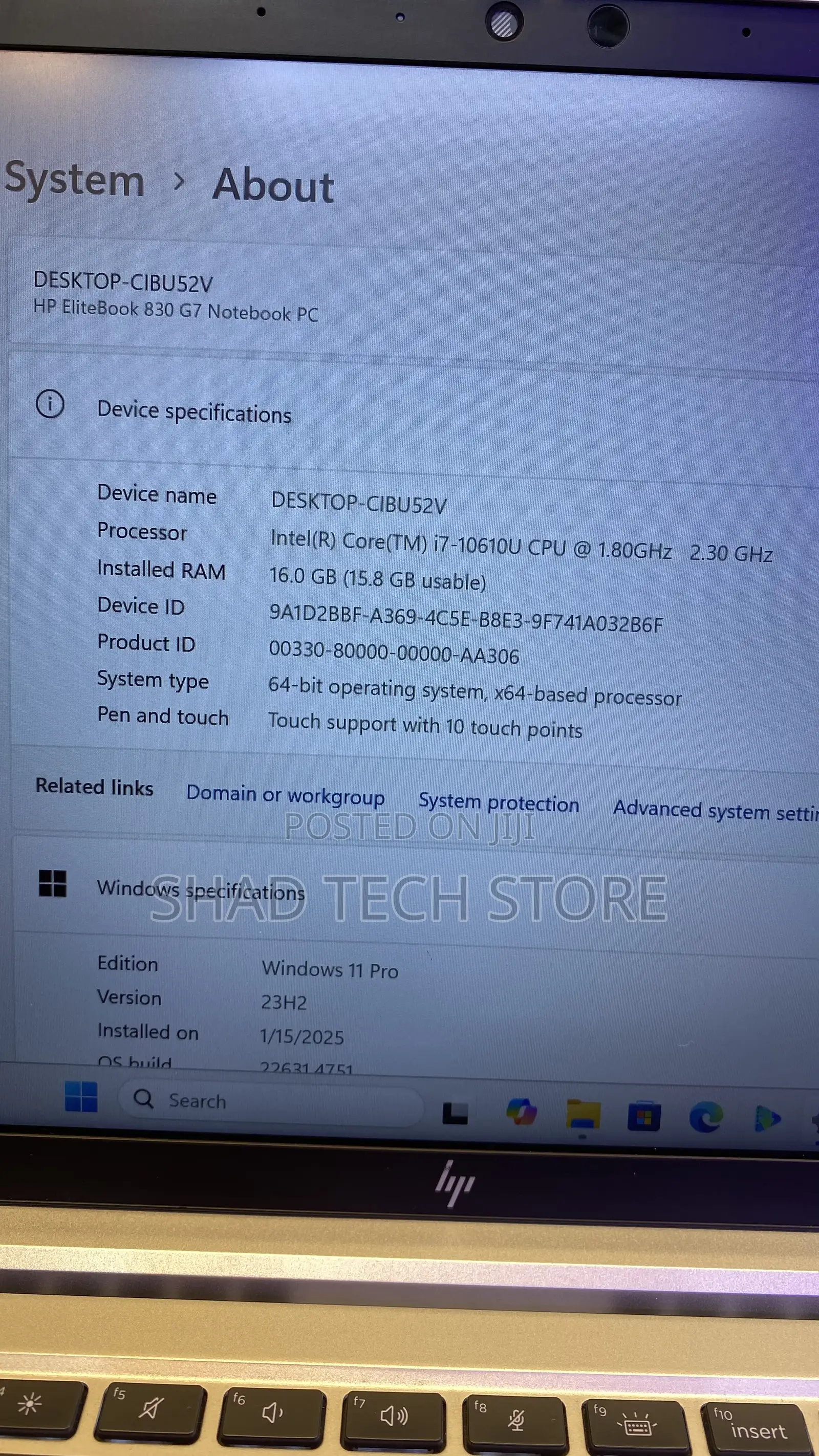Laptop HP EliteBook 830 G7 16GB Intel Core I7 SSD 512GB