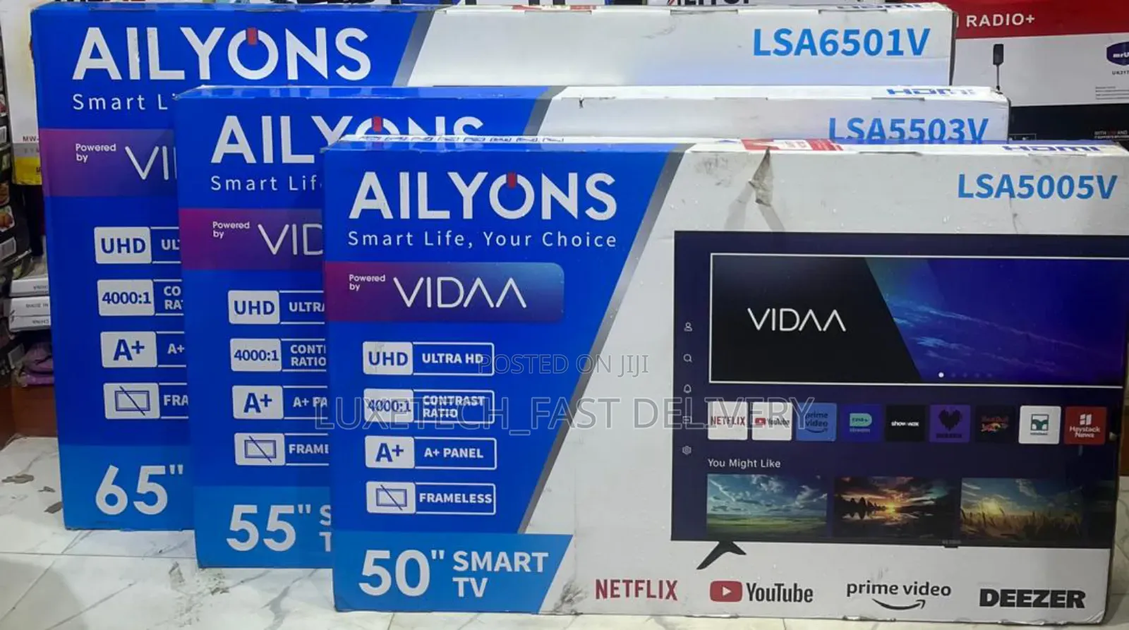 Ailyons 55 Inches Uhd Smart Tv Vidaa Os