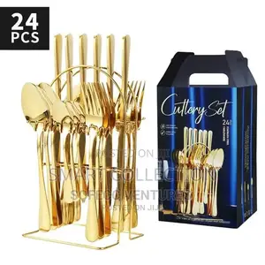 Photo - 24 PCS Spoon Set (Gold)