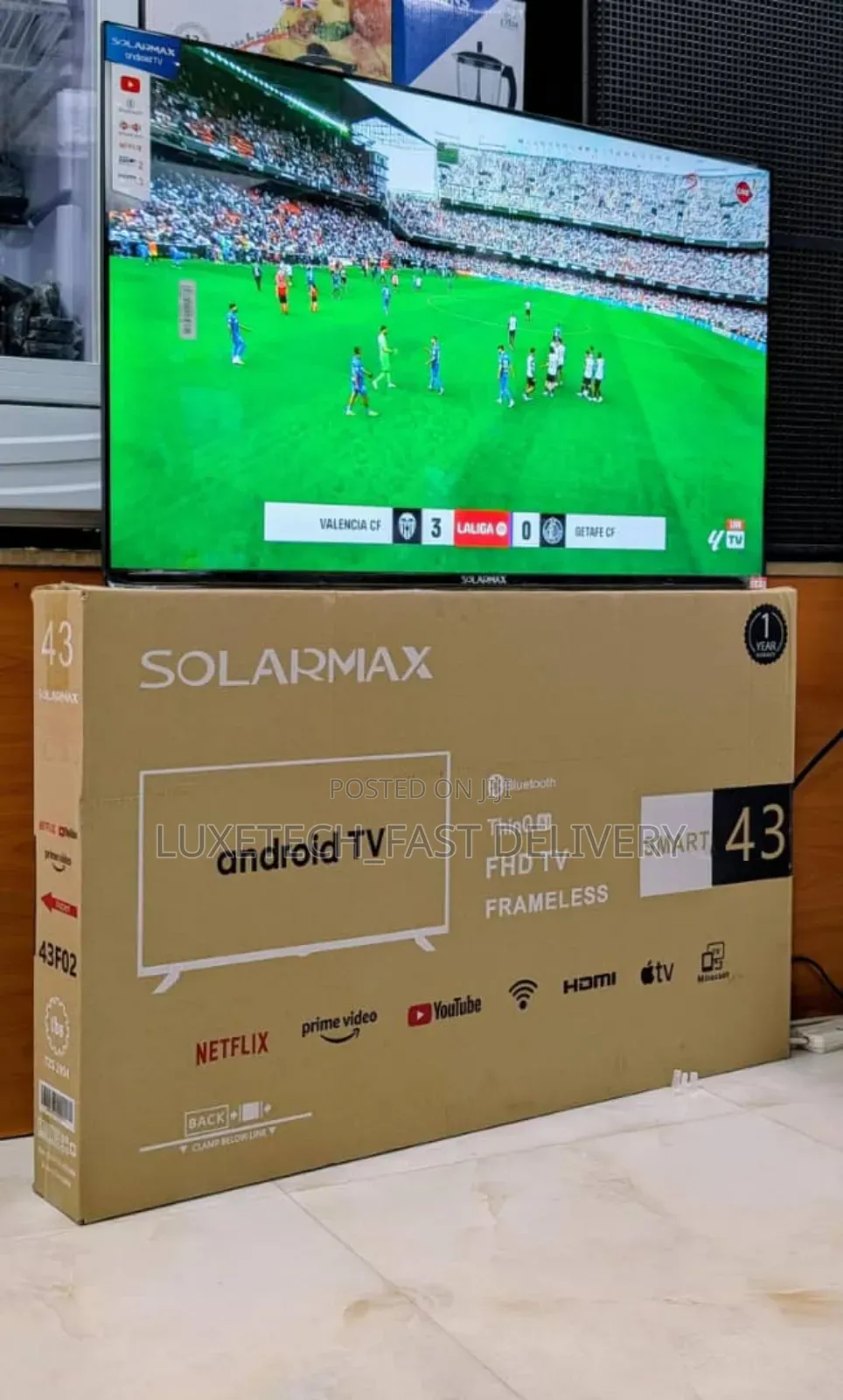 Solarmax 43-Inch Smart Android Tv Full Hd Frameless