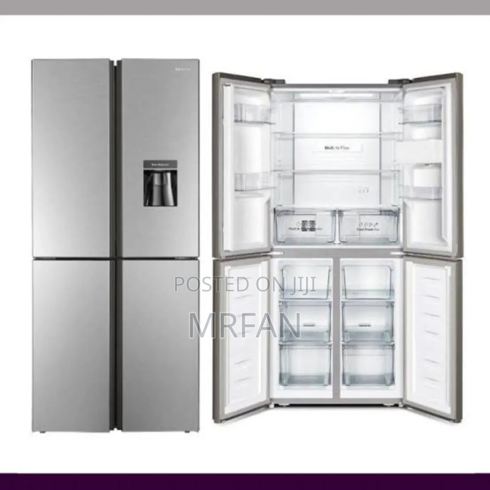 Hisense Refrigerator H520fi French Doors 392l