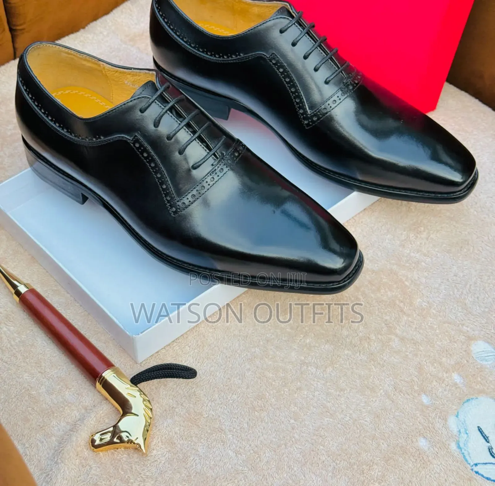 Dominantly Brown and Black Shoes Za Kiume