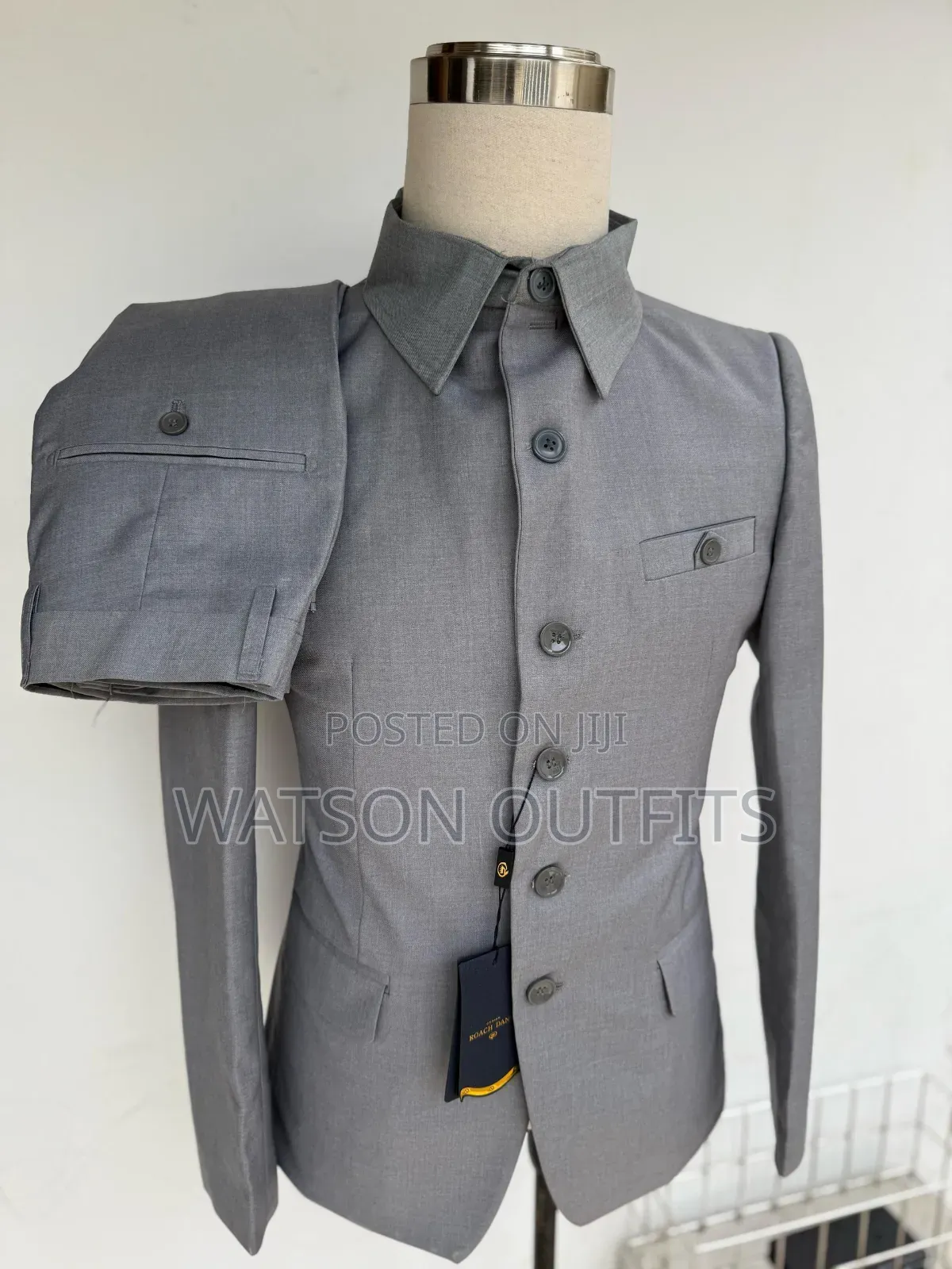 Kaunda Suti Za Long and Short Sleeve Za Kijivu Na Nyeusi