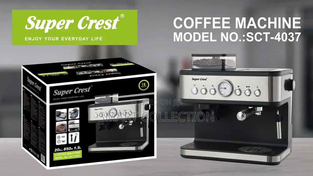 Super Crest 2 in 1 Coffee Machine 850w SCT-4037