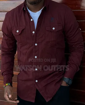 Dominantly and Suitably Double Pockets Male Shirts