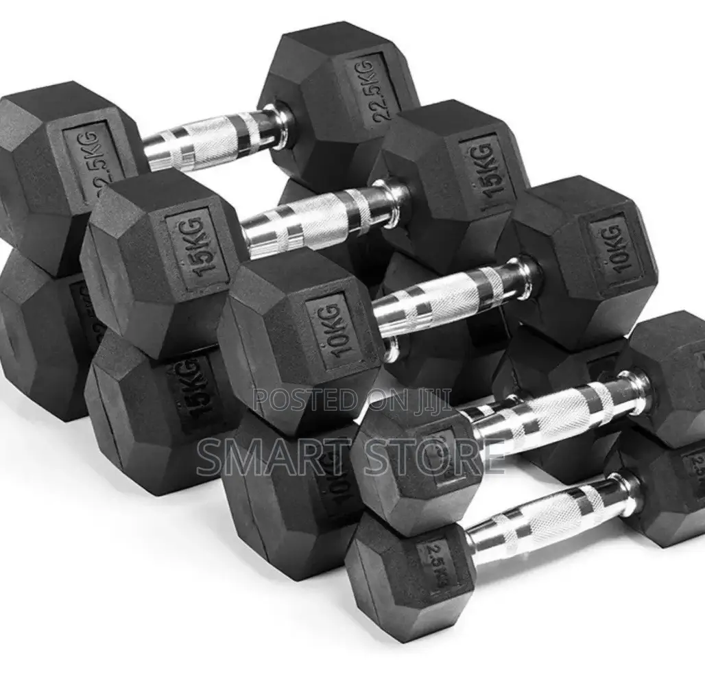 Hexagon Rubber Dumbbell 2.5kg
