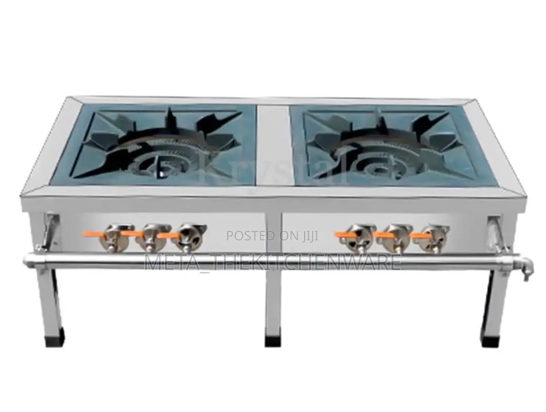 Commercial High Pressure Gas Stove Double Burner
