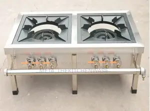 Commercial High Pressure Gas Stove Double Burner
