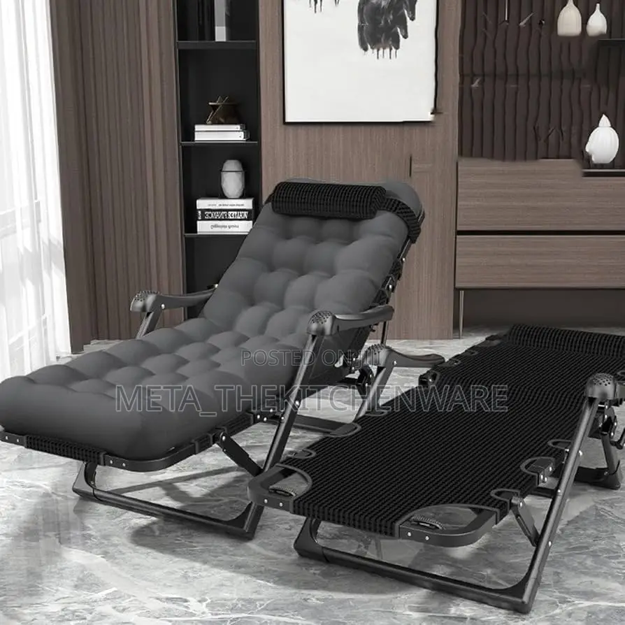 Deck Chair Foldable/Garden Lounger With Adjustable Backrest