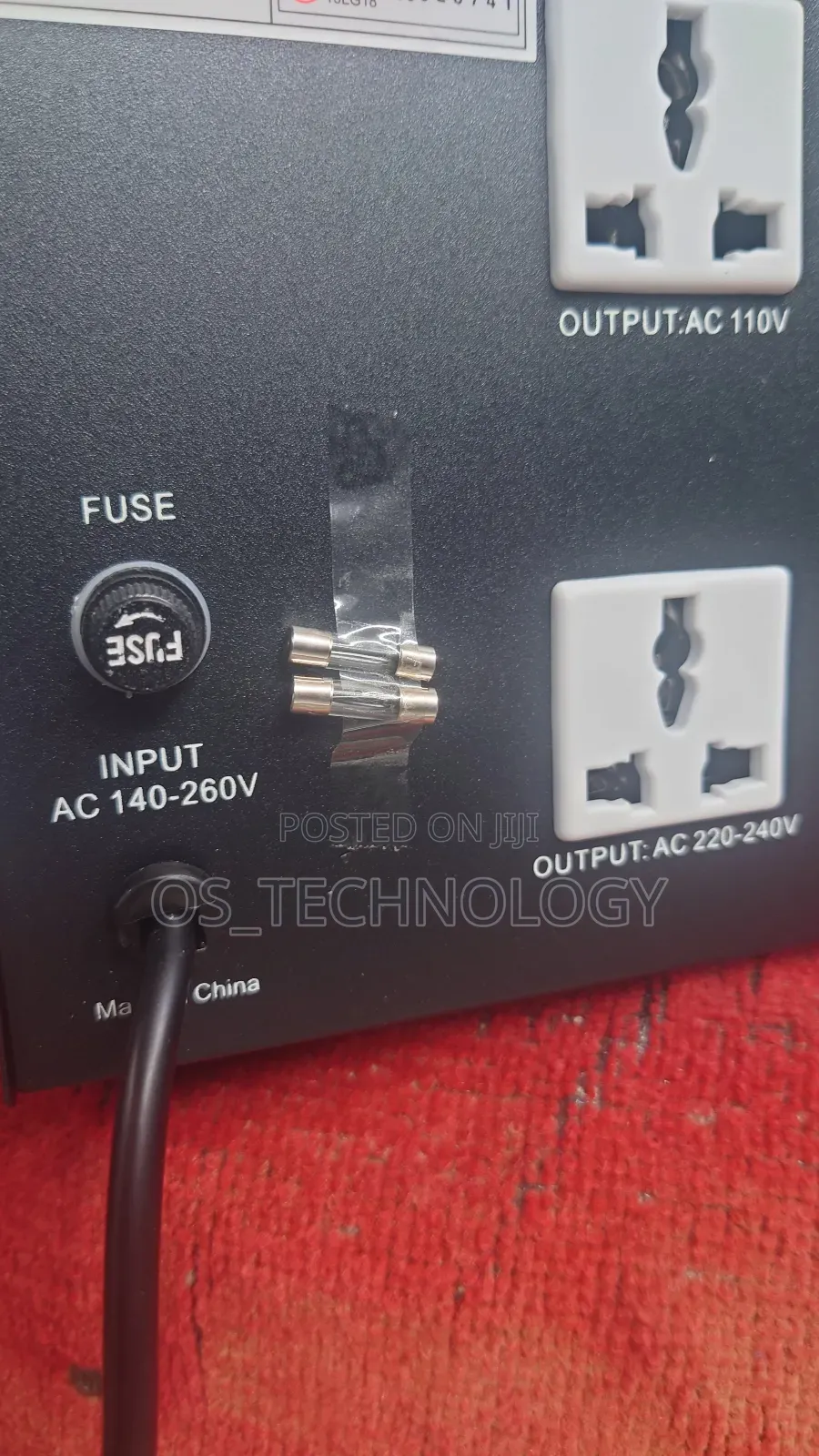 1000w Original Stabilizer.Input 140v/260v.Output 220v, 110v