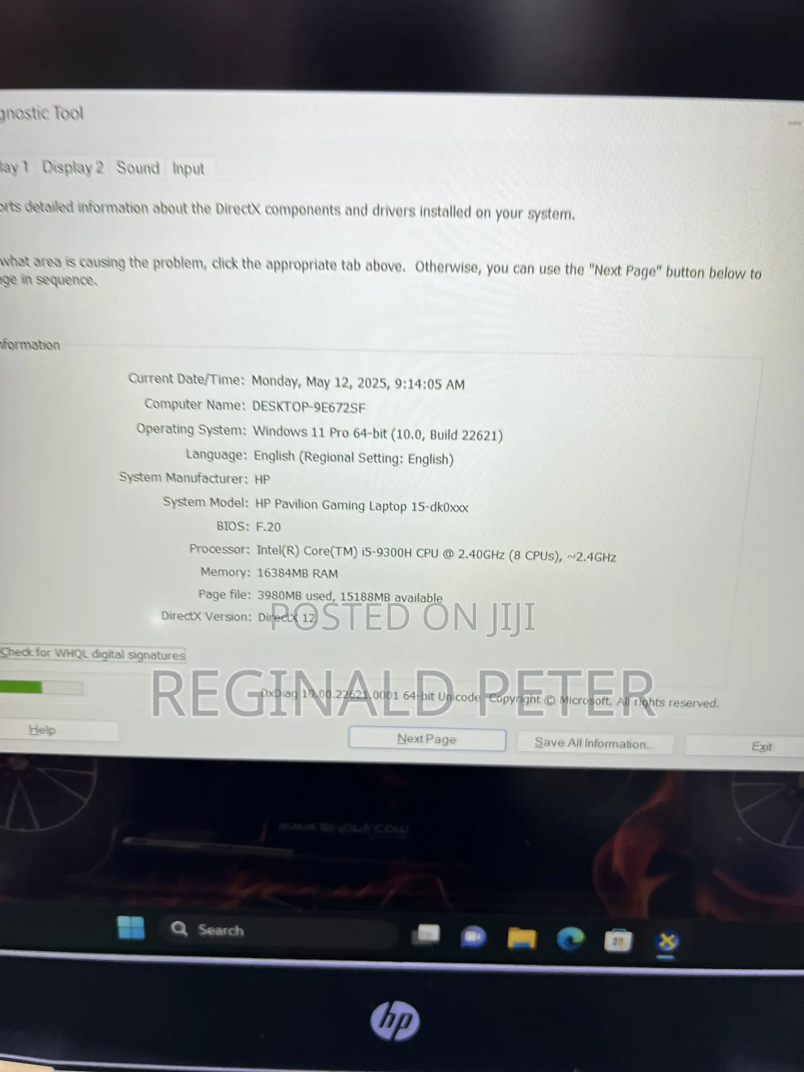 Laptop HP Pavilion 15 16GB Intel Core I5 HDD+SSD 256GB