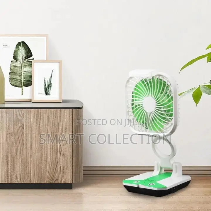 Rechargeable Folding Fan With Portable Led Light
