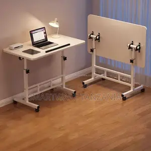 Computer Desk Wooden Mobile Wheels Computer Laptop Stand