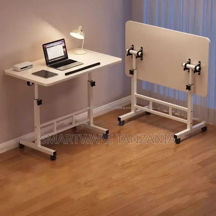 Computer Desk Wooden Mobile Wheels Computer Laptop Stand