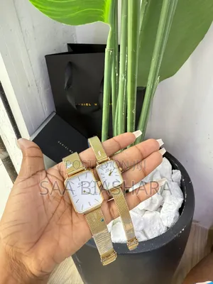 Daniel Wellington Quadro Couple Watch Gold and White Fullbox