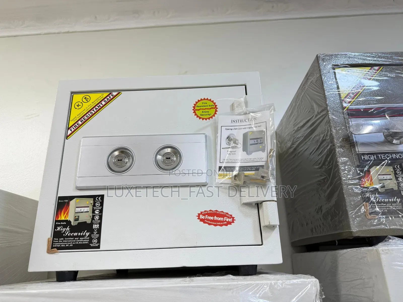 Fireproof Safety Locker 80kg Dual Key Lock