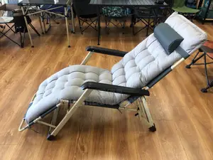 Deck Chair Foldable/Garden Lounger With Adjustable Backrest