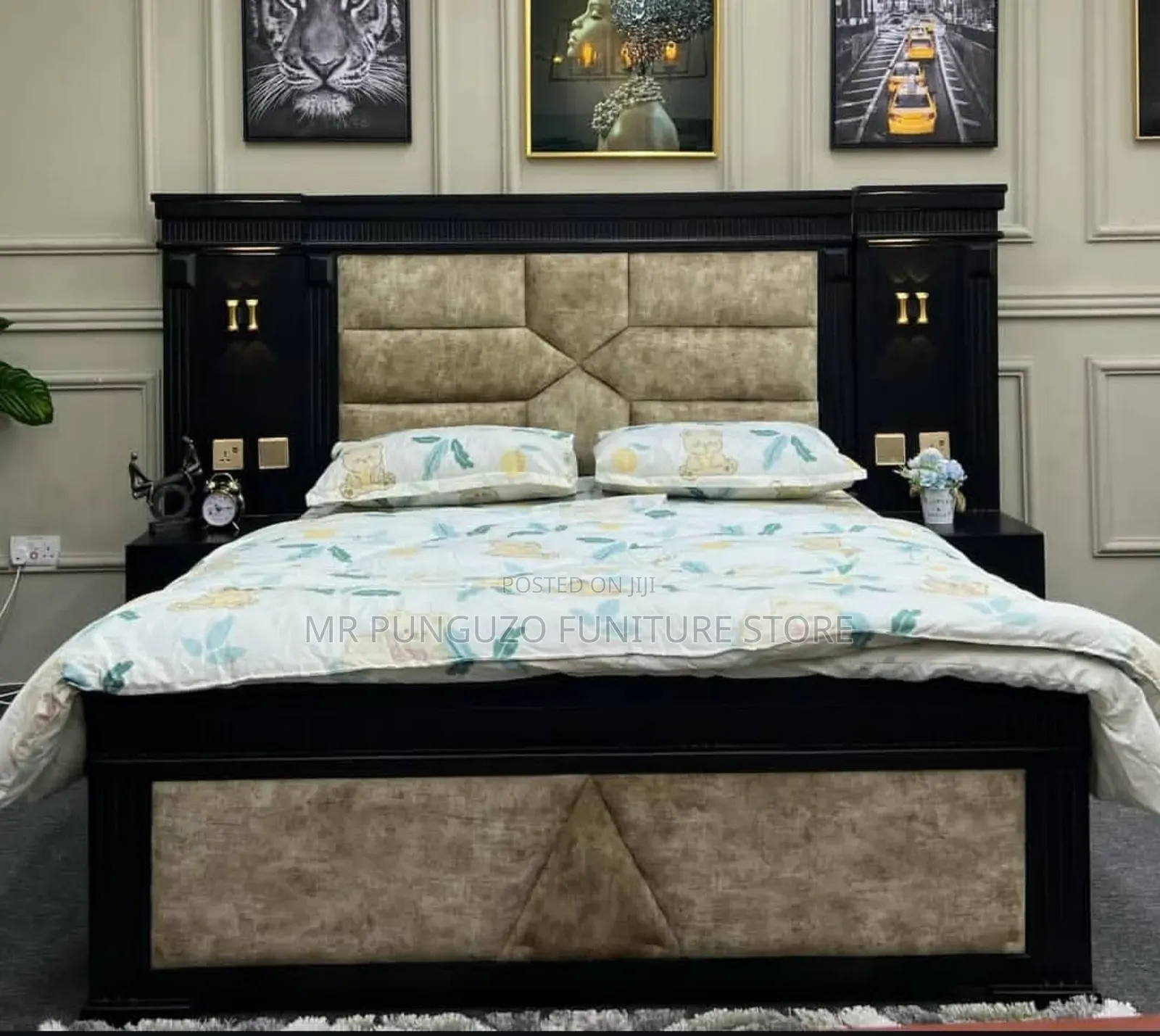 Kitanda Na Bed Side Zake Full Taa 5/6