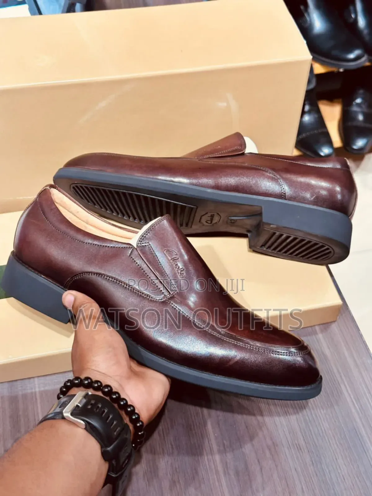 Clarks Grade One Za Ngozi Na Soli Kali Zisizo Na Kamba