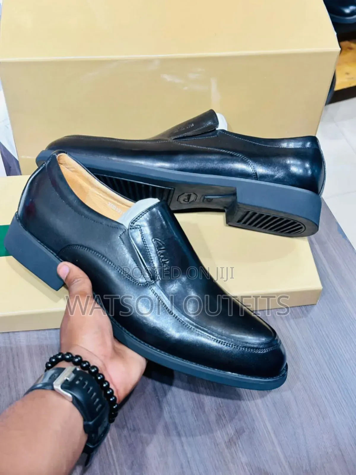 Clarks Grade One Za Ngozi Na Soli Kali Zisizo Na Kamba