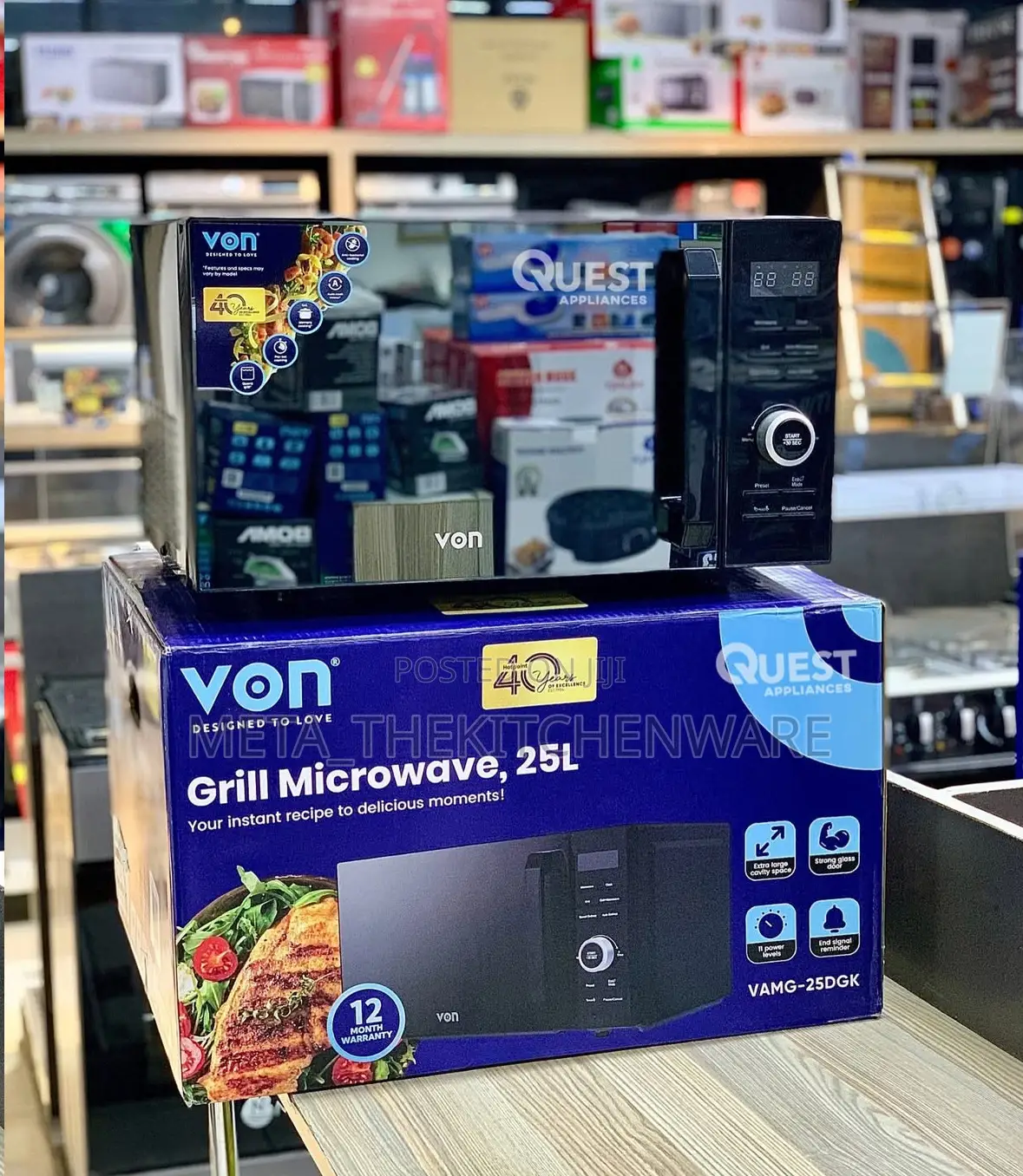Von Digital Microwave With Grill 25l