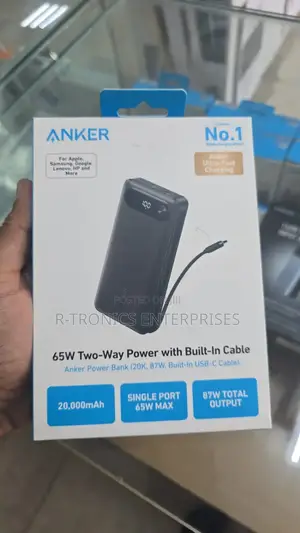 Anker Power Bank (, 87w, Built-in Usb-C Cable)