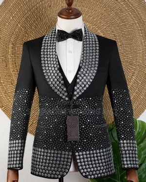 Black Silvered Suits