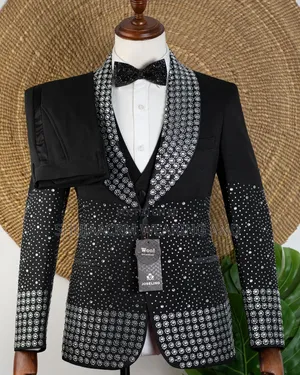 Black Silvered Suits