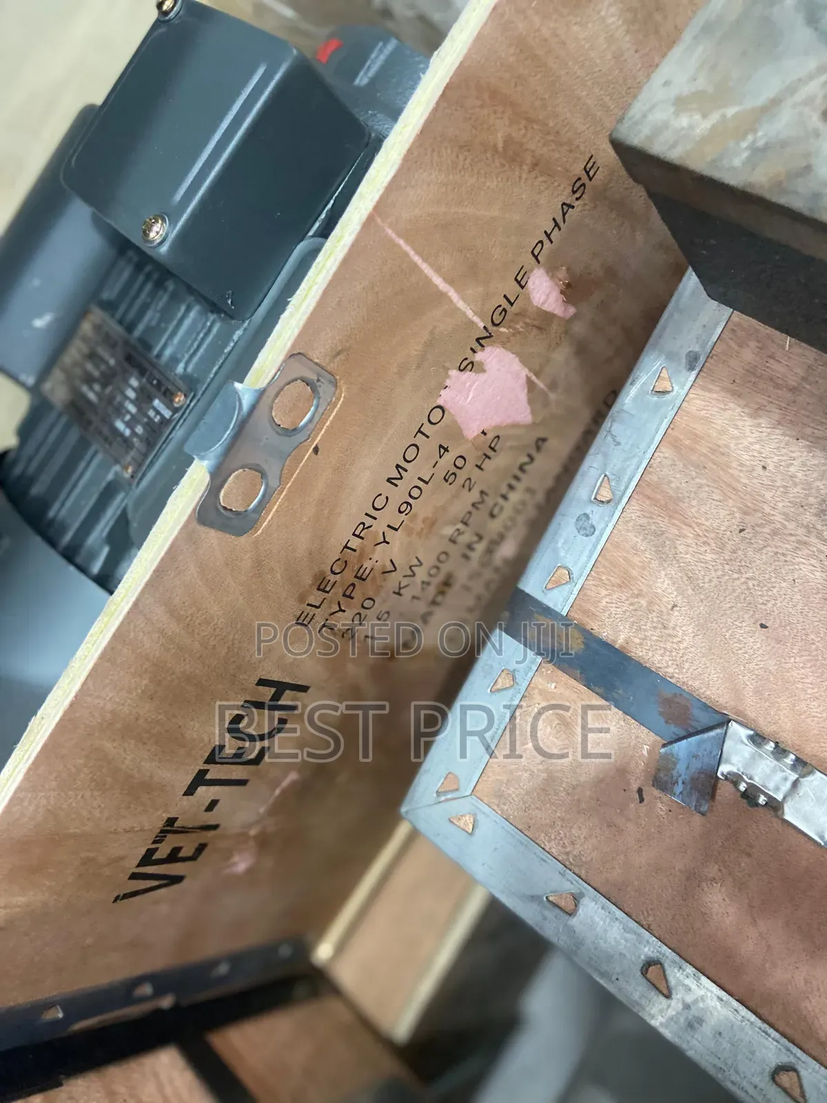Vet-Tech Single Phase Electric Motor 1400rpm 2 Hp