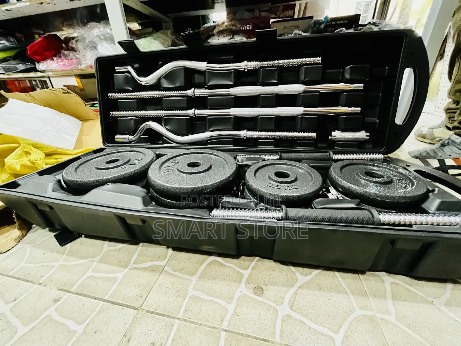 55kg Chrome Barbell and Dumbbell Set