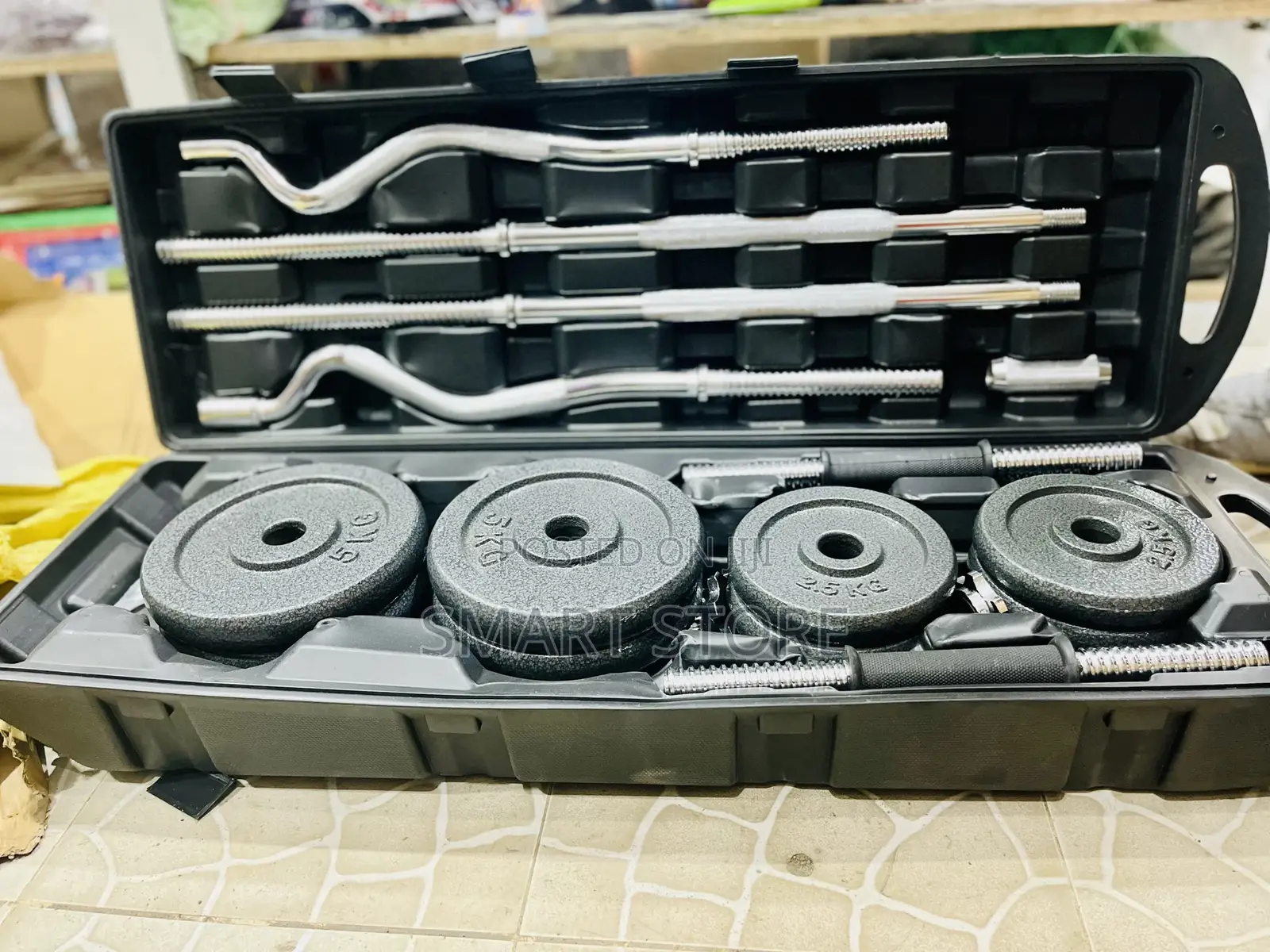 55kg Chrome Barbell and Dumbbell Set