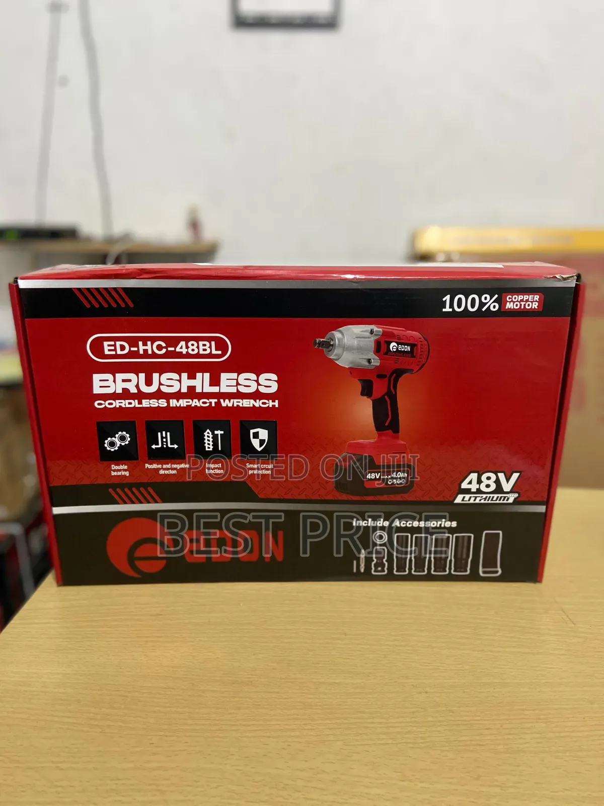 Edon Brushless Cordless Impact Wrench 48v