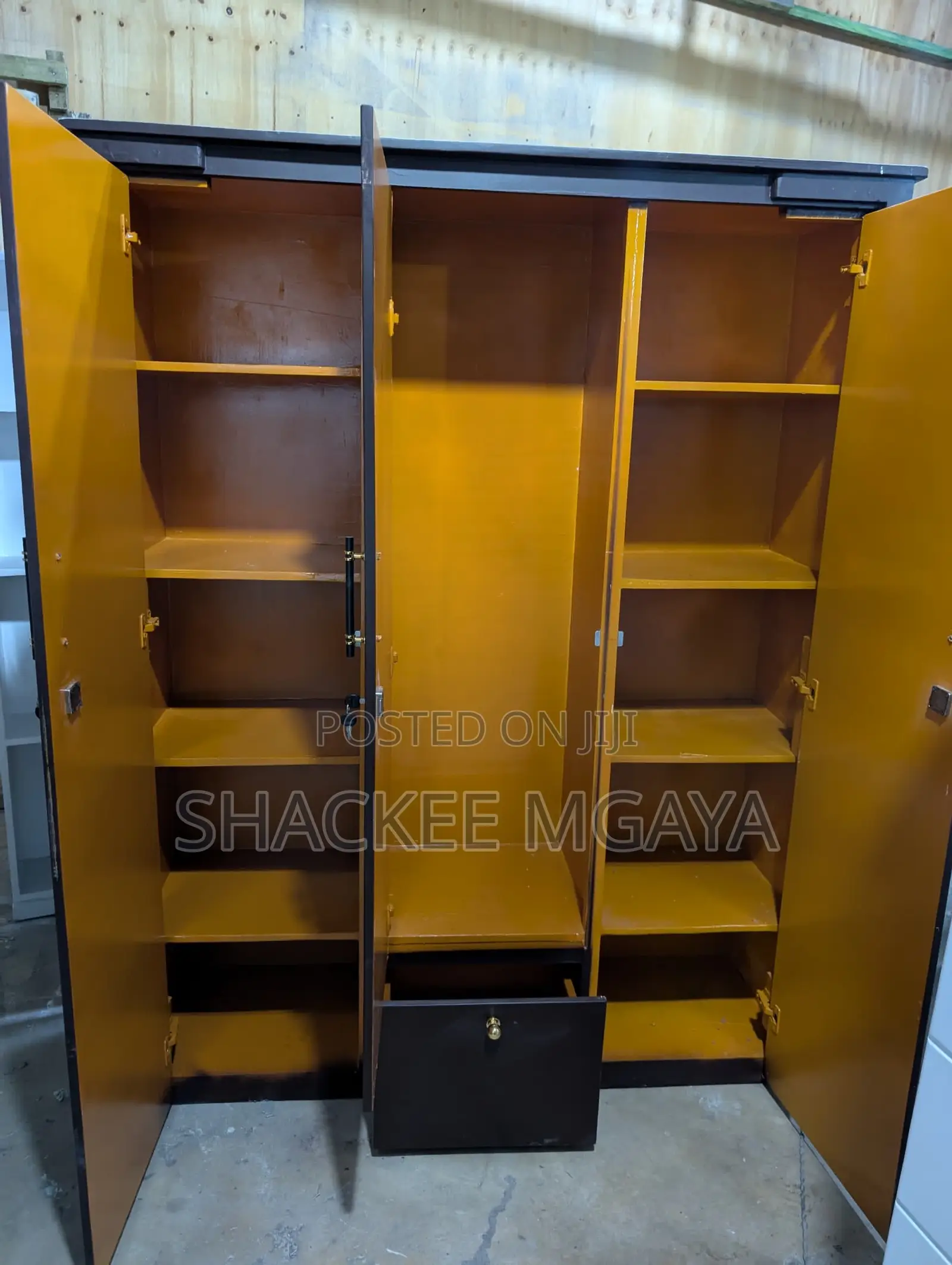 Brown Drawers Three Doors